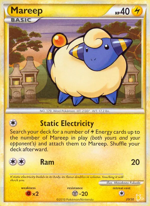 Carta Mareep 20/30 de HS trainer Kit (Raichu)