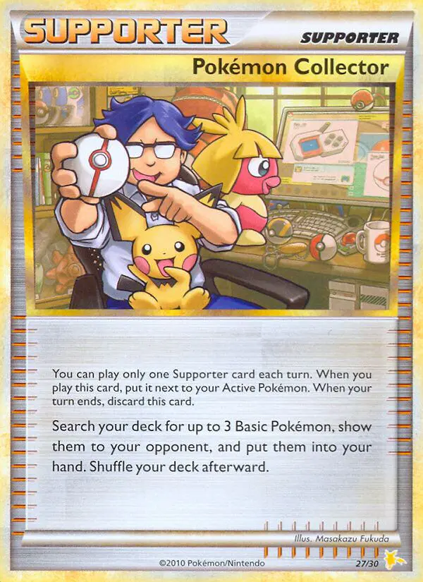 Carta Pokémon Collector 27/30 de HS trainer Kit (Raichu)