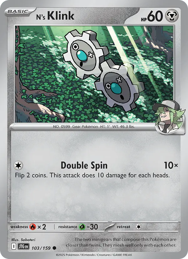 Carta N's Klink 103/159 de Journey Together