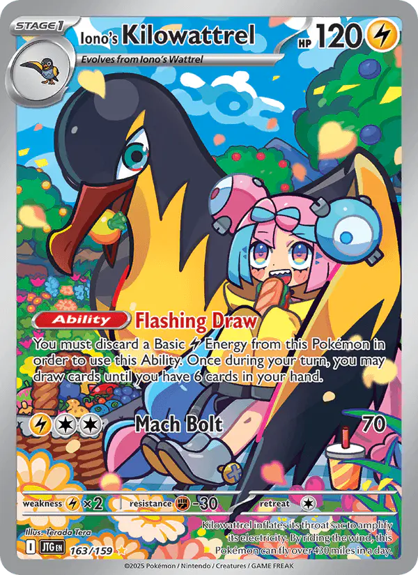 Carta Iono's Kilowattrel 163/159 de Journey Together