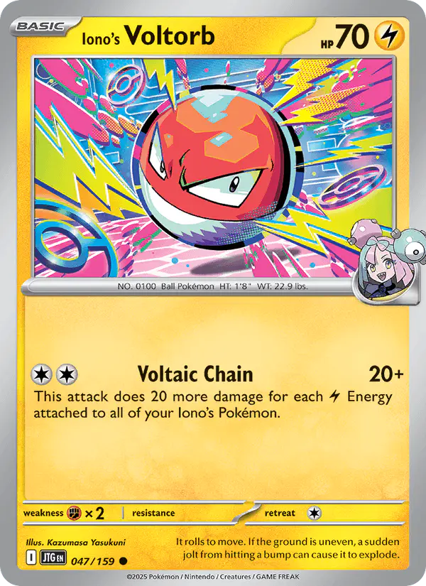Carta Iono's Voltorb 047/159 de Journey Together
