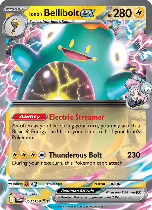 Carta Iono's Bellibolt ex 053/159 de Journey Together