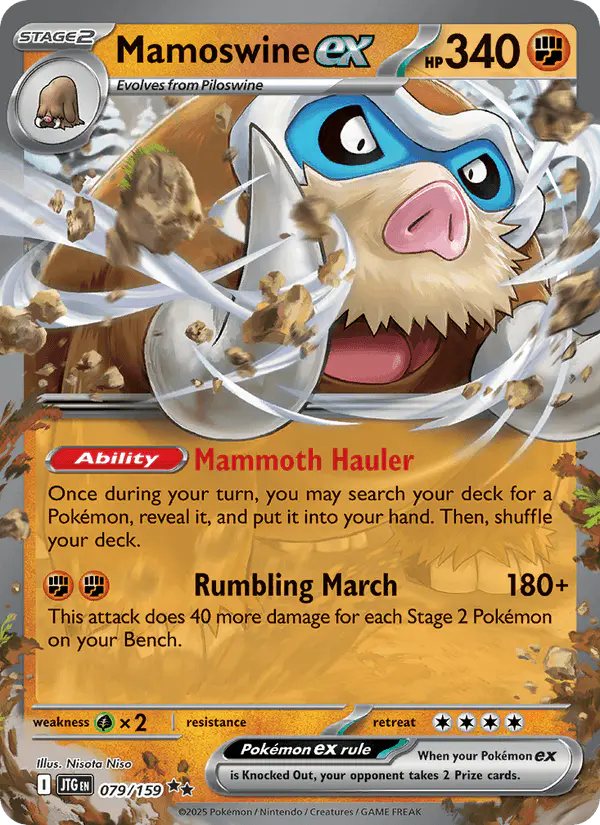 Carta Mamoswine ex 079/159 de Journey Together