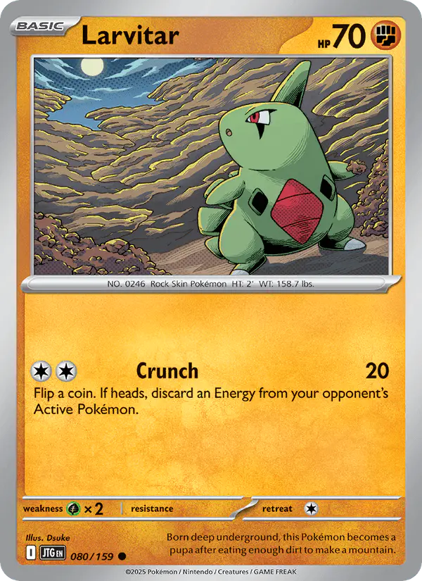 Carta Larvitar 080/159 de Journey Together