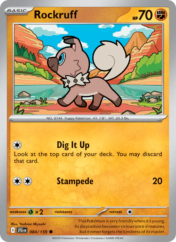 Carta Rockruff 084/159 de Journey Together