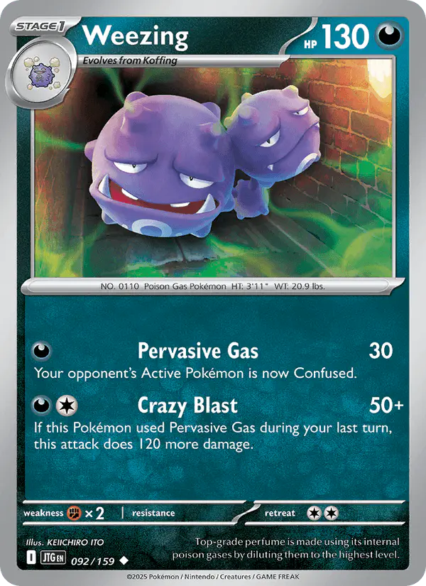 Carta Weezing 092/159 de Journey Together