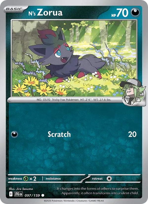Carta N's Zorua 097/159 de Journey Together