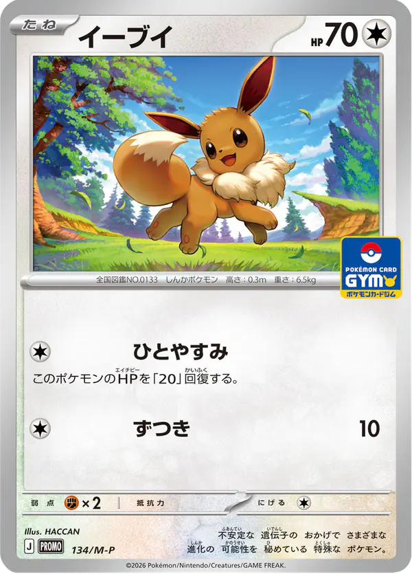 Carta イーブイ #134 de メガ プロモカード