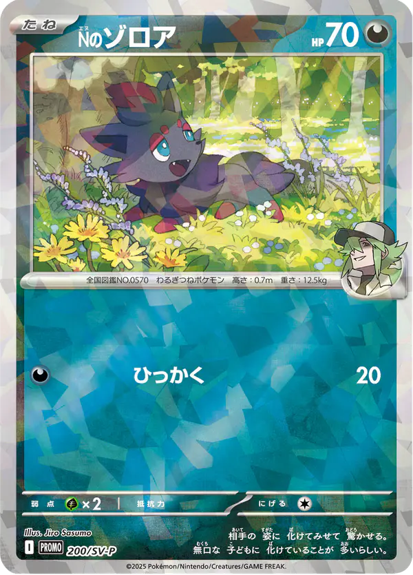 Carta Nのゾロア #200 de スカーレット&バイオレット プロモカード