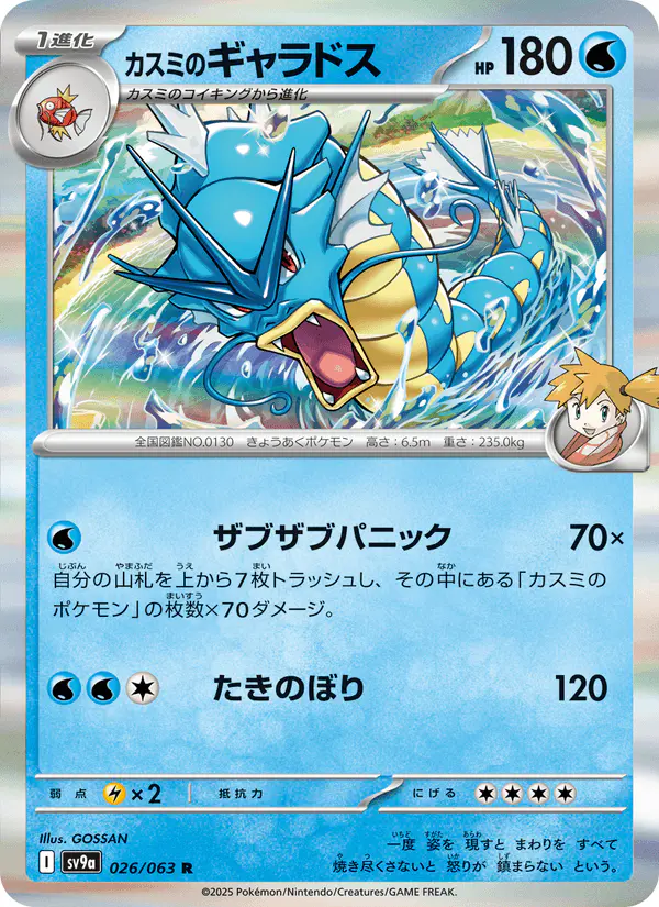Carta カスミのギャラドス 026/063 de 熱風のアリーナ