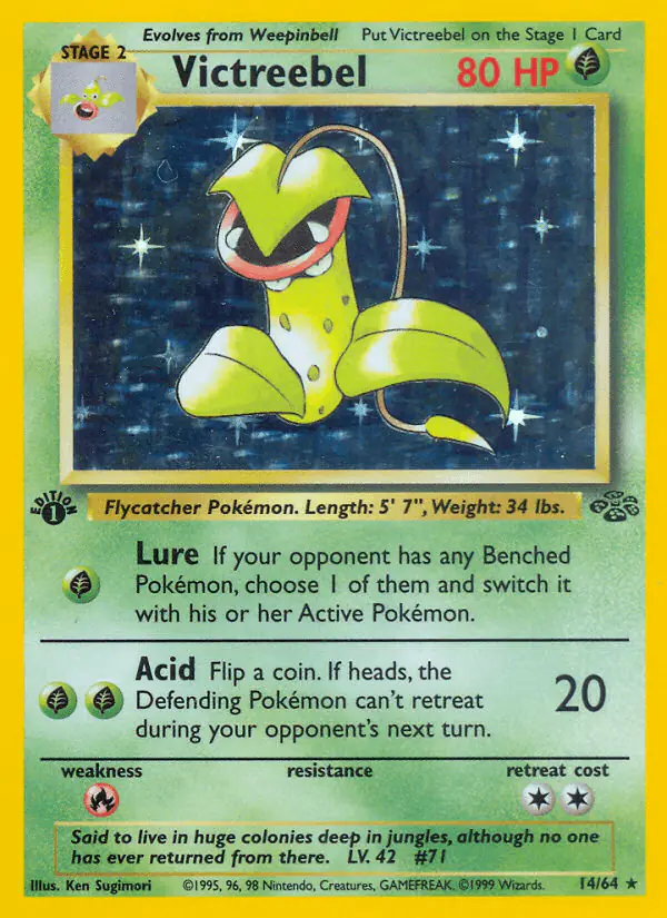 Carta Victreebel 14/64 de Jungle