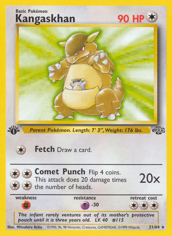Carta Kangaskhan 21/64 de Jungle