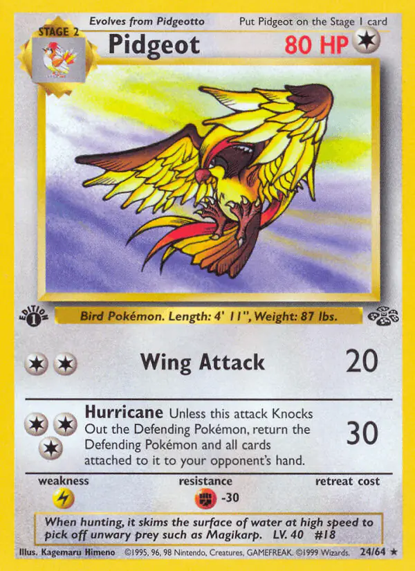Carta Pidgeot 24/64 de Jungle