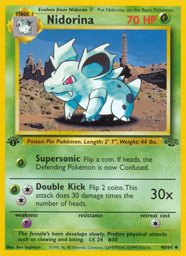 Carta Nidorina 40/64 de Jungle