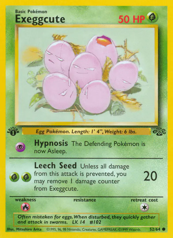 Carta Exeggcute 52/64 de Jungle