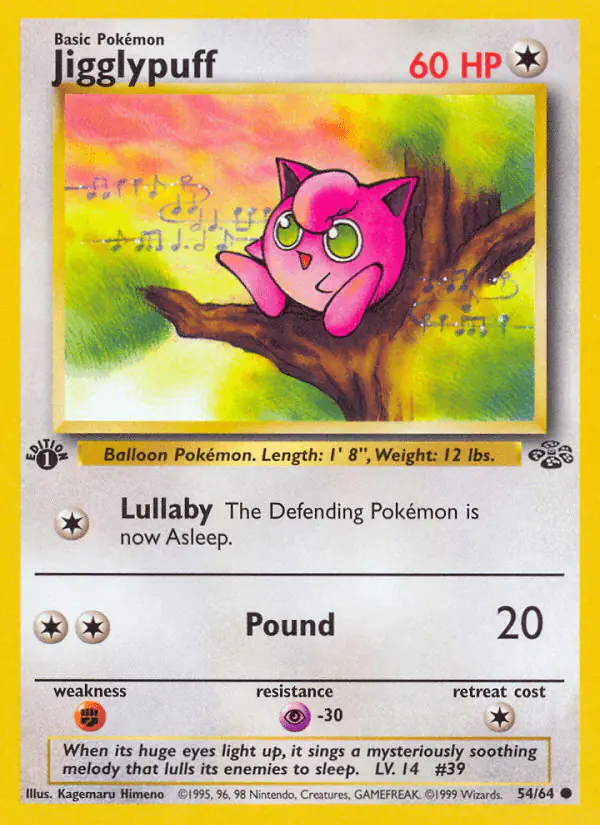 Carta Jigglypuff 54/64 de Jungle