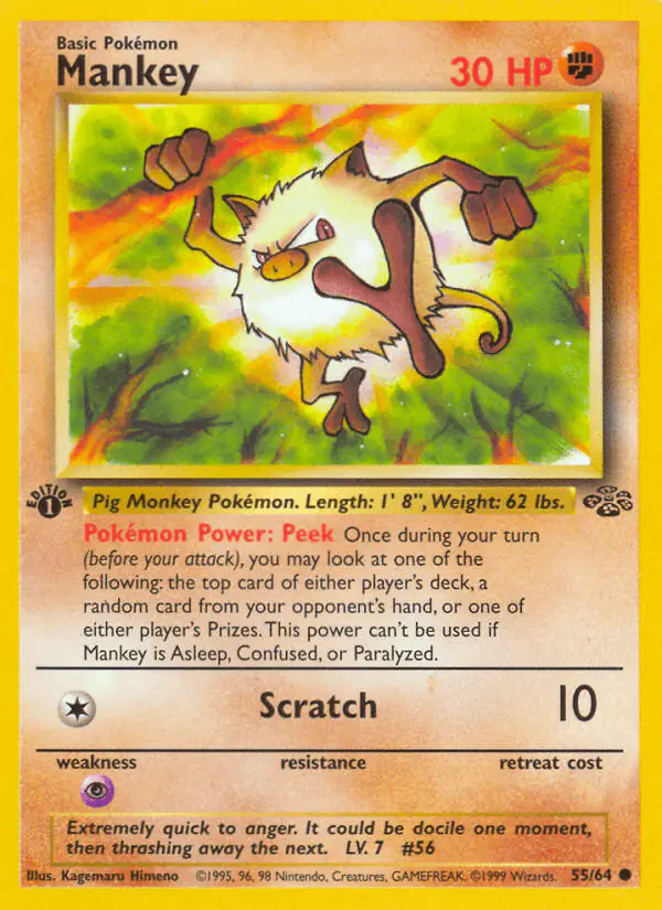 Carta Mankey 55/64 de Jungle