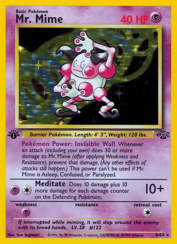 Carta Mr. Mime 6/64 de Jungle