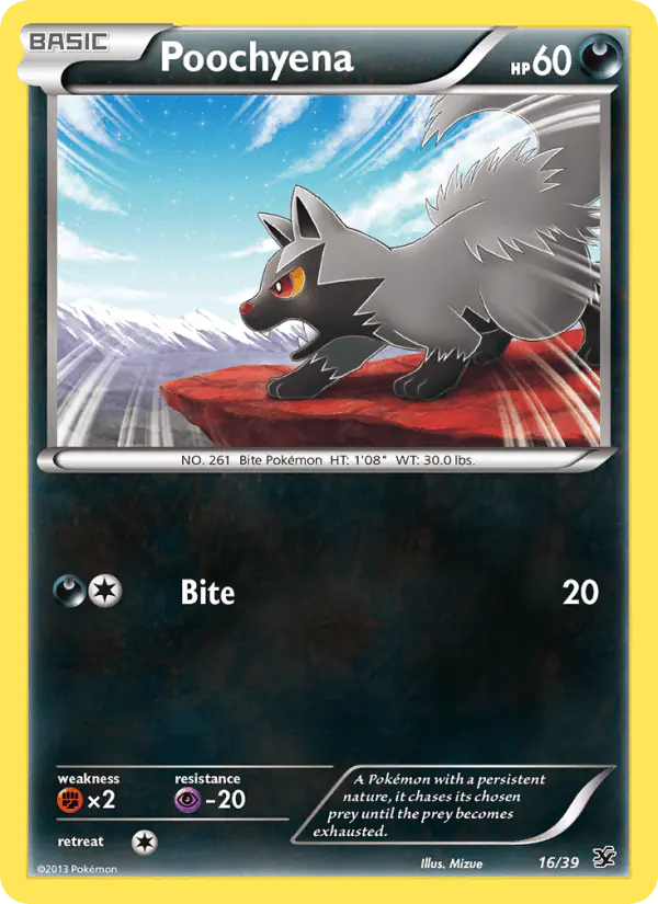 Carta Poochyena 16/39 de Kalos Starter Set