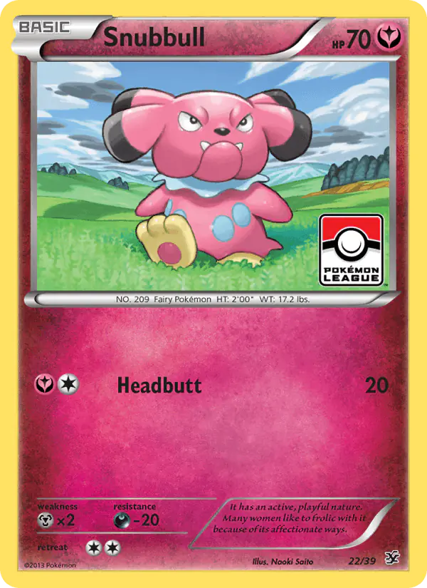 Carta Snubbull 22/39 de Kalos Starter Set