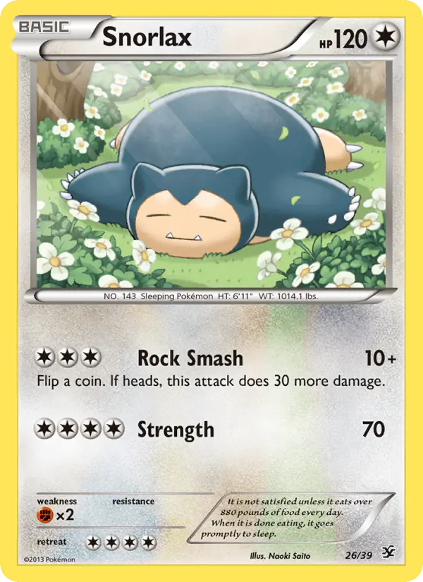Carta Snorlax 26/39 de Kalos Starter Set