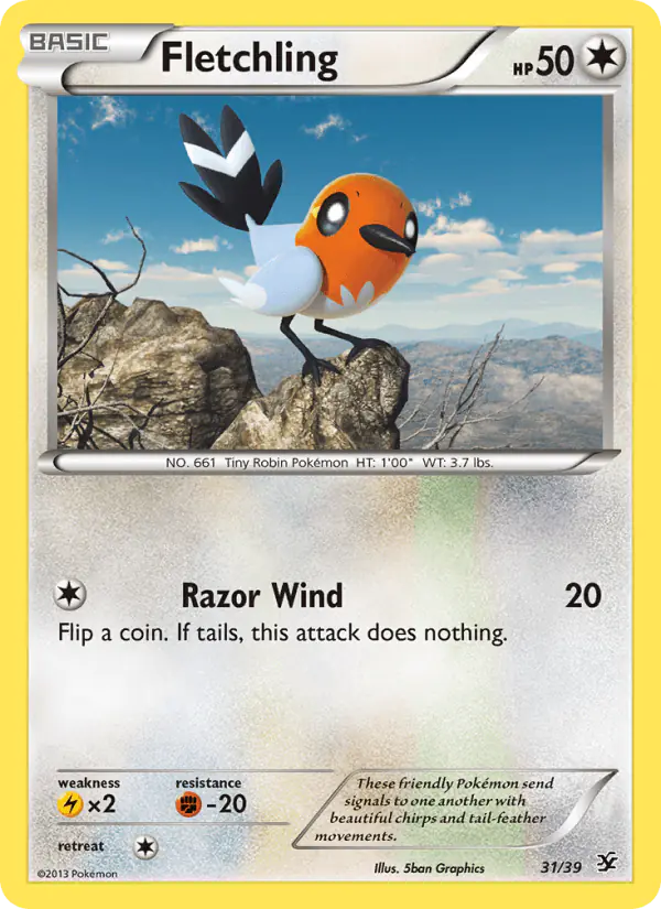 Carta Fletchling 31/39 de Kalos Starter Set