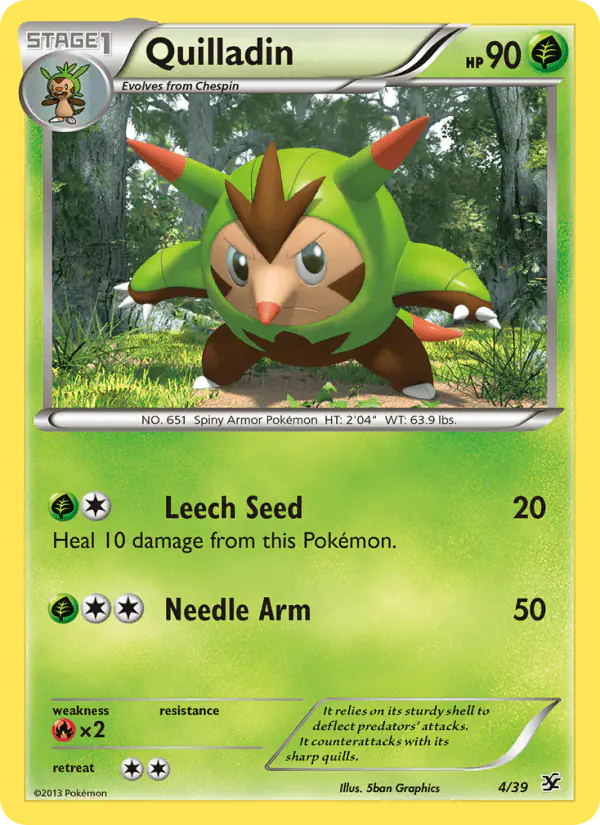 Carta Quilladin 4/39 de Kalos Starter Set