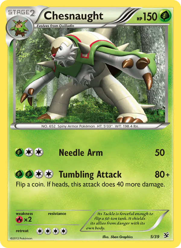 Carta Chesnaught 5/39 de Kalos Starter Set