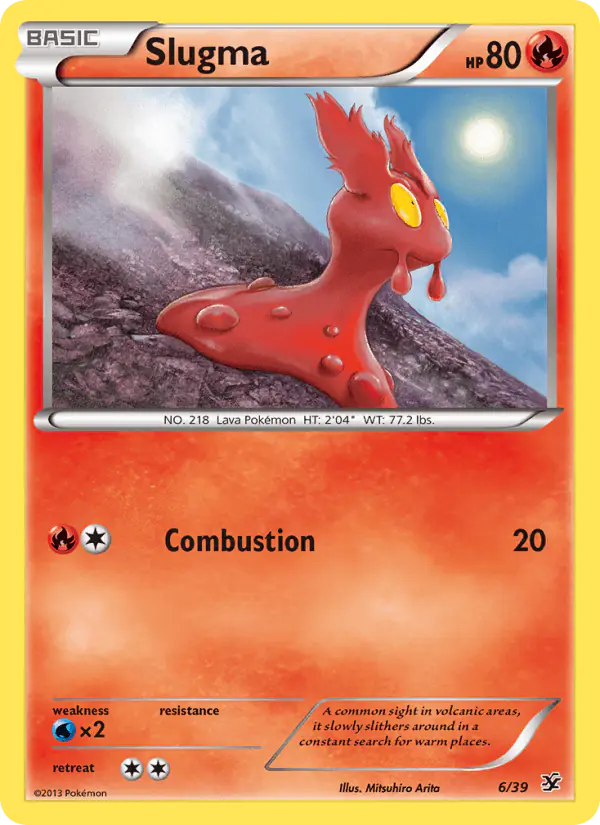 Carta Slugma 6/39 de Kalos Starter Set