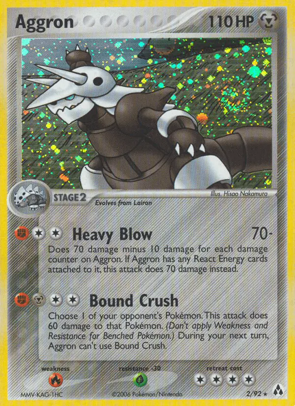 Carta Aggron 2/92 de Legend Maker