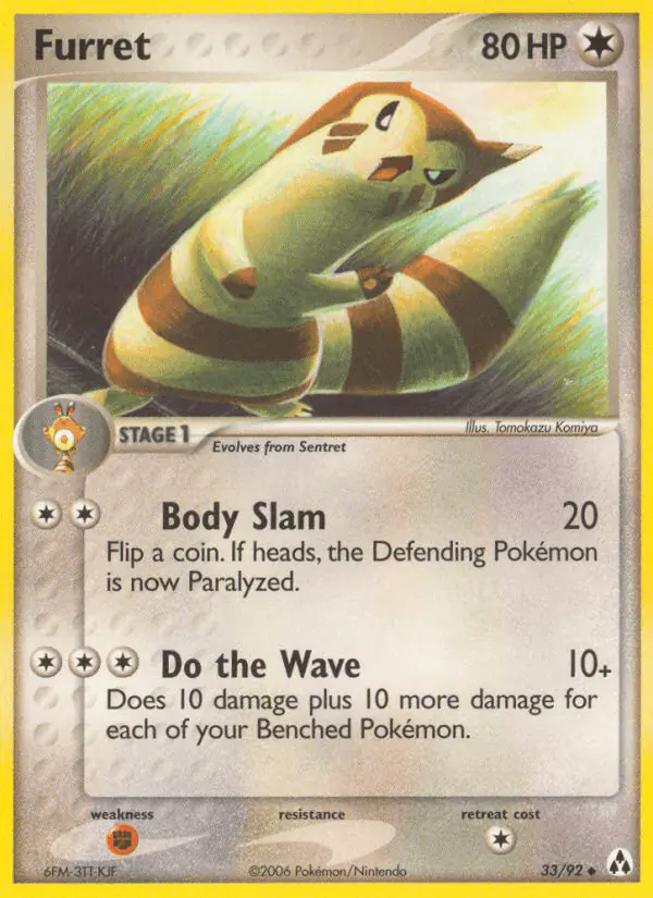 Carta Furret 33/92 de Legend Maker
