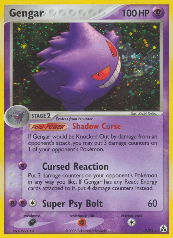 Carta Gengar 5/92 de Legend Maker