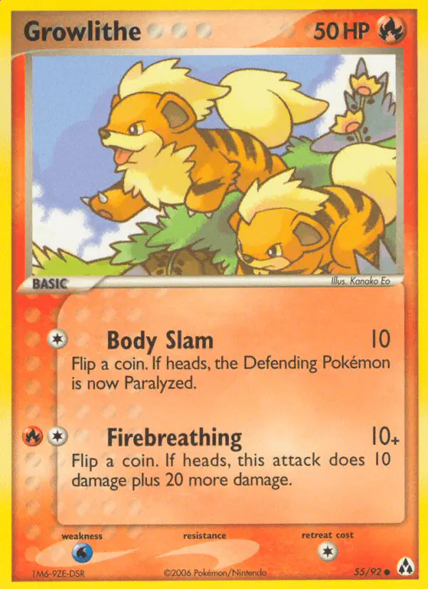 Carta Growlithe 55/92 de Legend Maker
