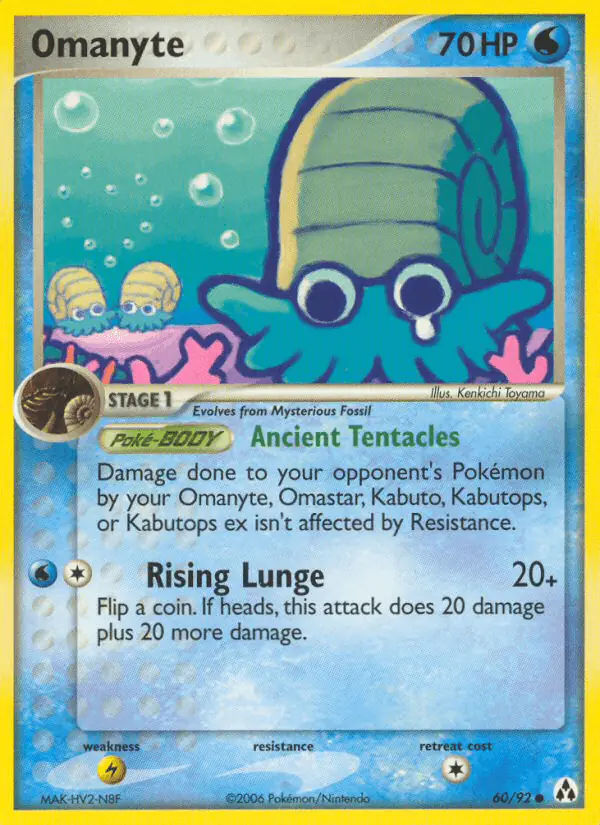 Carta Omanyte 60/92 de Legend Maker