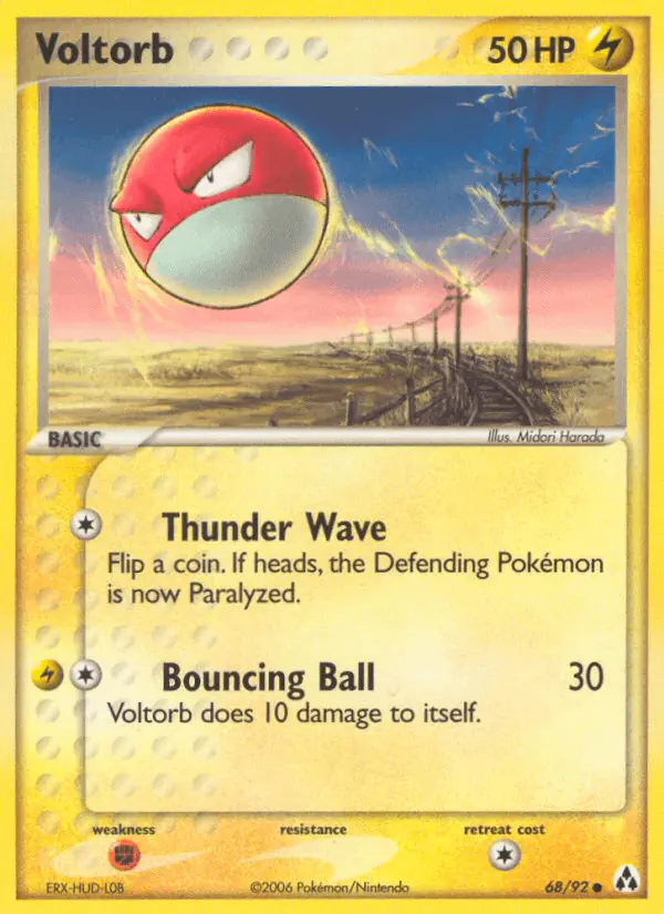 Carta Voltorb 68/92 de Legend Maker