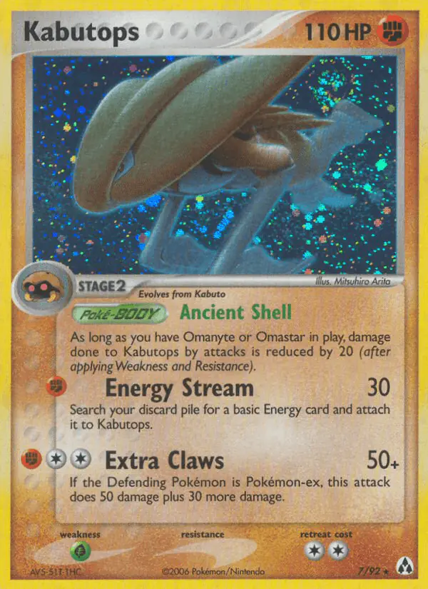 Carta Kabutops 7/92 de Legend Maker