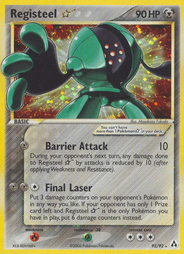 Carta Registeel ☆ 92/92 de Legend Maker