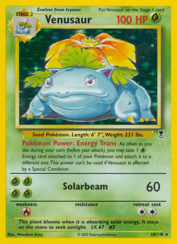 Carta Venusaur 18/110 de Legendary Collection