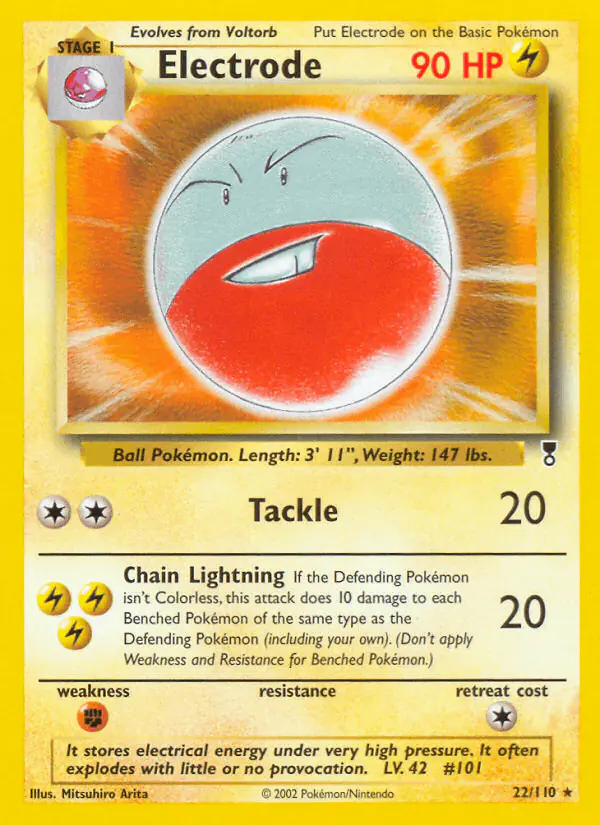 Carta Electrode 22/110 de Legendary Collection