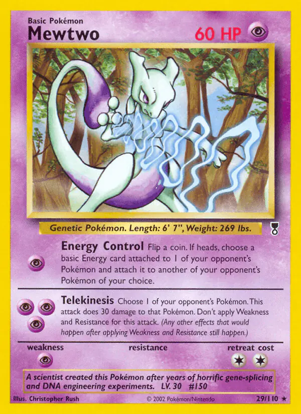 Carta Mewtwo 29/110 de Legendary Collection
