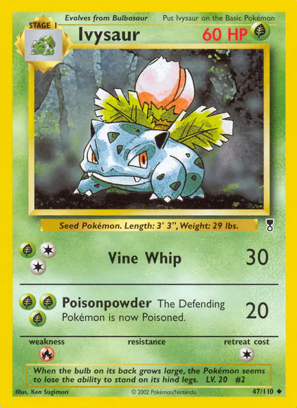 Carta Ivysaur 47/110 de Legendary Collection