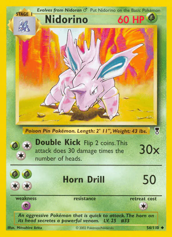 Carta Nidorino 56/110 de Legendary Collection
