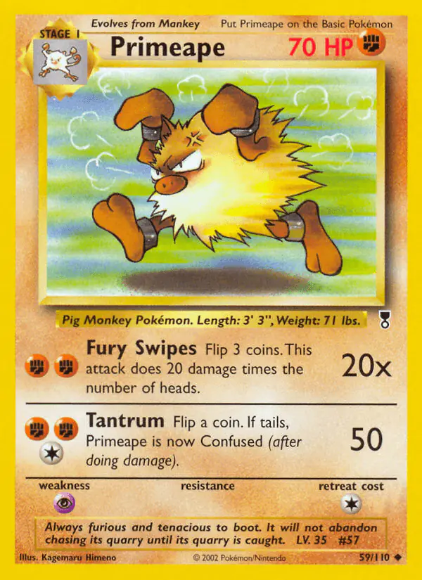 Carta Primeape 59/110 de Legendary Collection