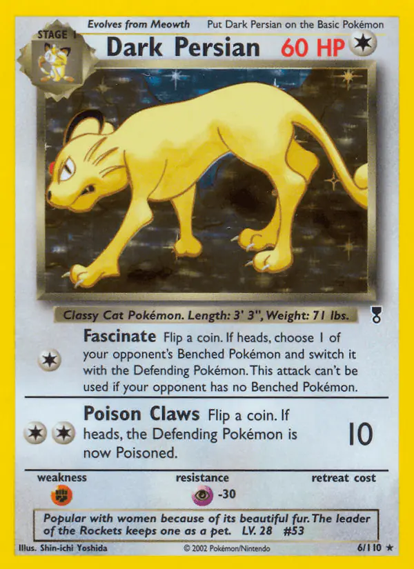 Carta Dark Persian 6/110 de Legendary Collection