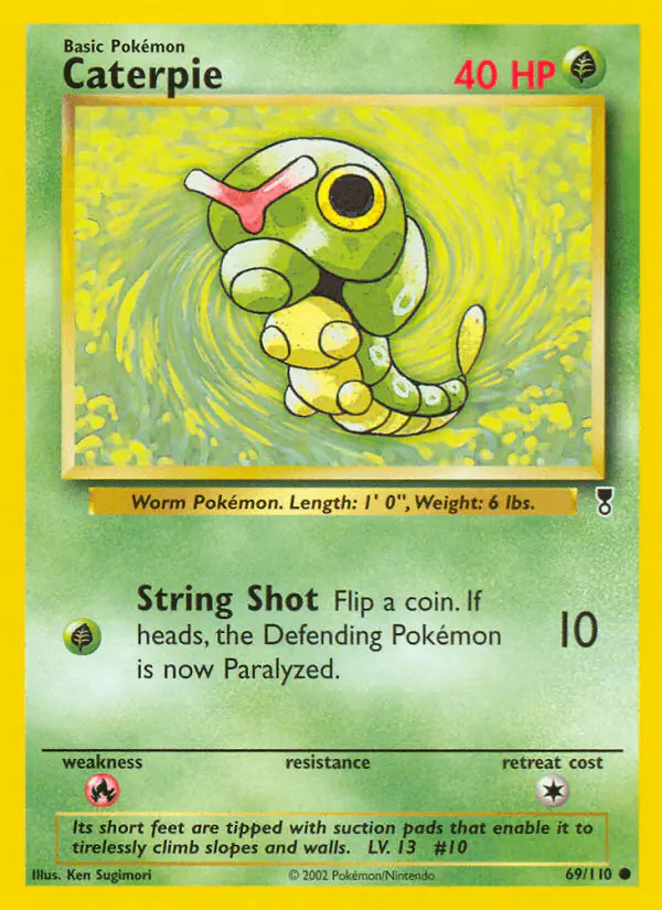 Carta Caterpie 69/110 de Legendary Collection