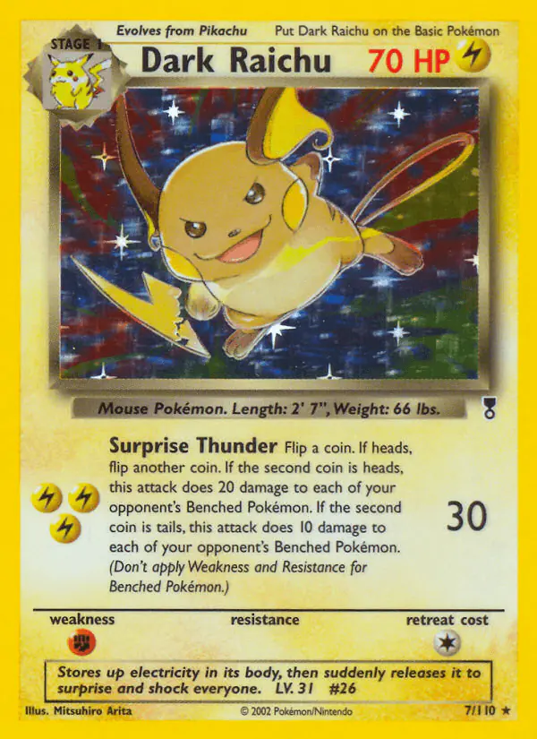 Carta Dark Raichu 7/110 de Legendary Collection