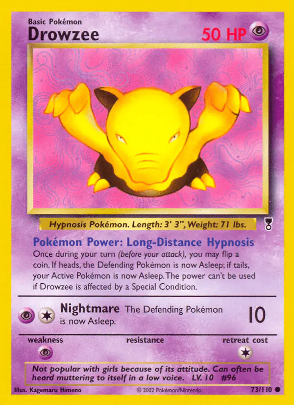 Carta Drowzee 73/110 de Legendary Collection