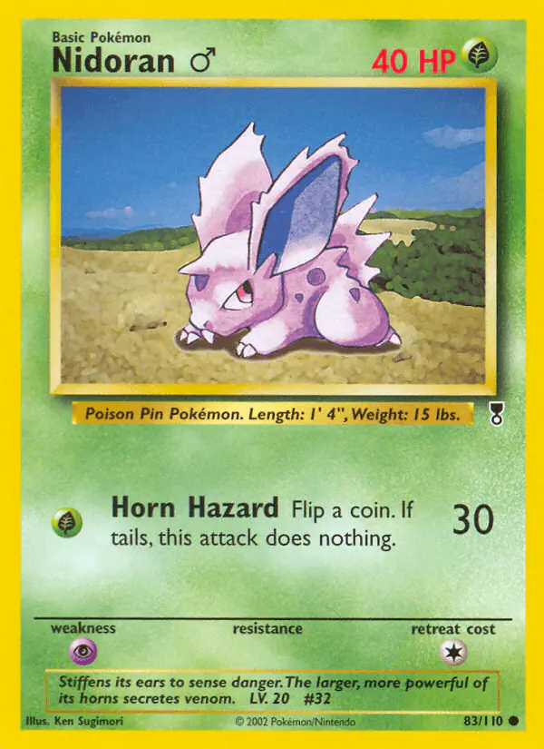 Carta Nidoran ♂ 83/110 de Legendary Collection