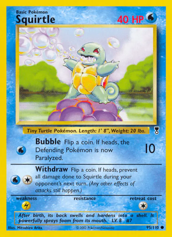 Carta Squirtle 95/110 de Legendary Collection