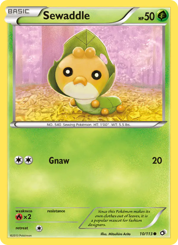 Carta Sewaddle 10/113 de Legendary Treasures